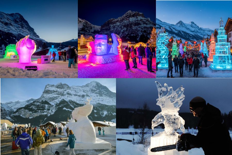 Lễ hội băng tuyết là một trong những hoạt động nổi bật nhất của Thụy Sĩ dịp tết