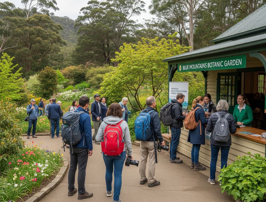 Có rất đông khách du lịch đến mua vé và tham quan khu vườn vào các mùa trong năm