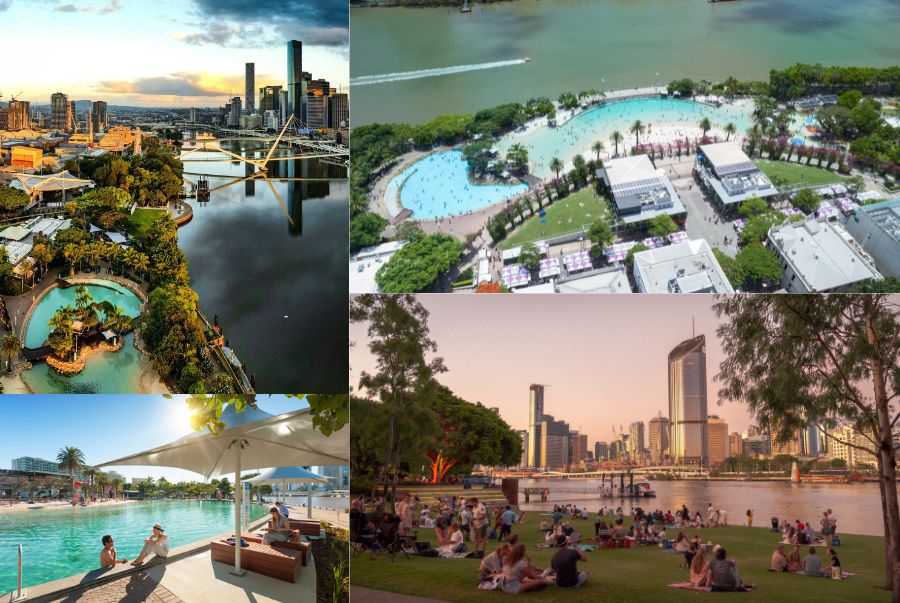 South Bank Parklands được mệnh danh là lá phổi xanh của thành phố