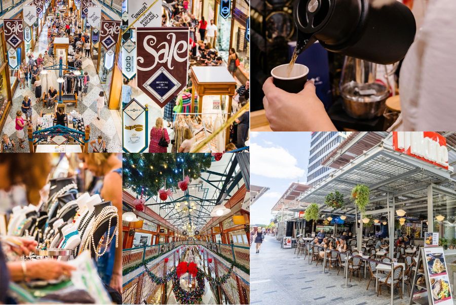 Một số các khu trung tâm mua sắm sầm uất tại Queen Street Mall