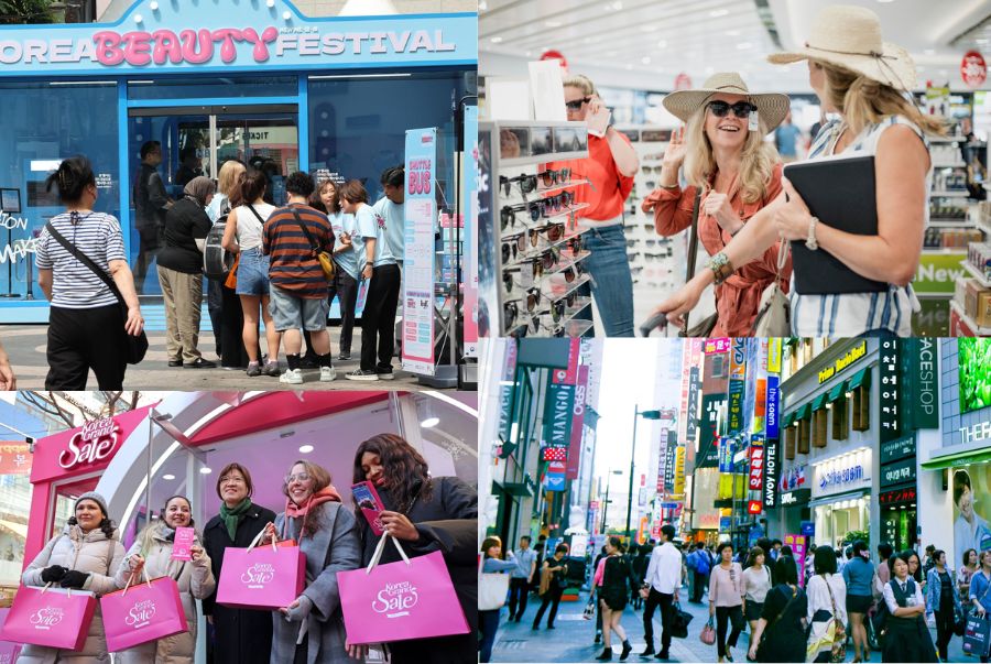 Sự nhộn nhịp tại con phố thương mại của Hàn Quốc