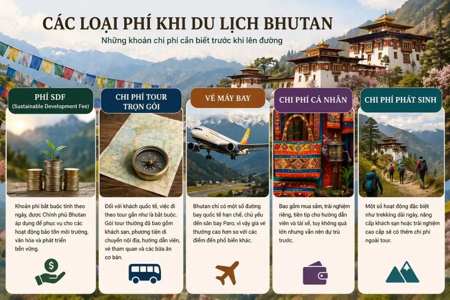 Một số các chi phí quan trọng khi du lịch Bhutan