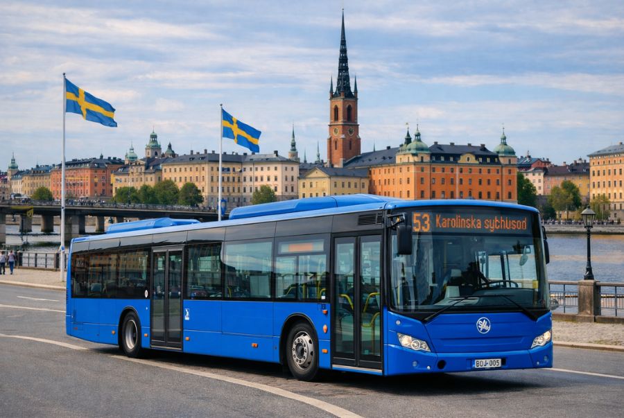 Xe buýt là một trong những phương tiện di chuyển an toàn nhất tại Thụy Điển