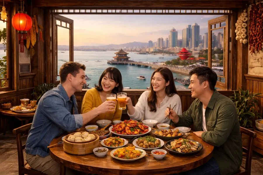 Thanh Đảo sở hữu cho mình một nền ẩm thực phong phú, đậm đà bản sắc