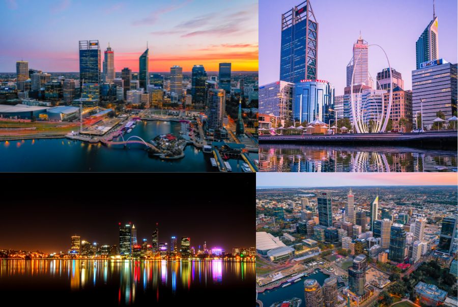 Toàn cảnh thành phố Perth mỗi khi đêm xuống thật sự vô cùng rực rỡ