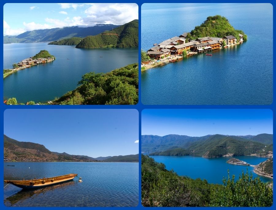 Cảnh sắc thiên nhiên hữu tình của hồ Lugu