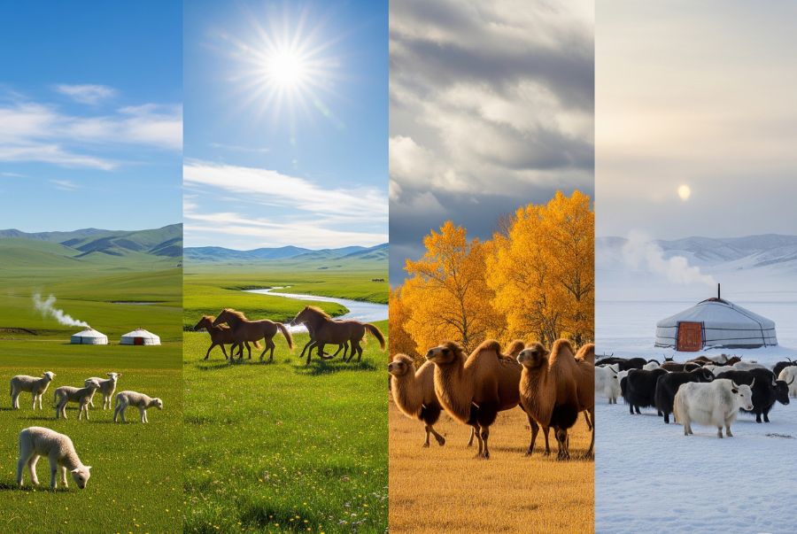 Vẻ đẹp tại Mông Cổ qua 4 mùa trong năm