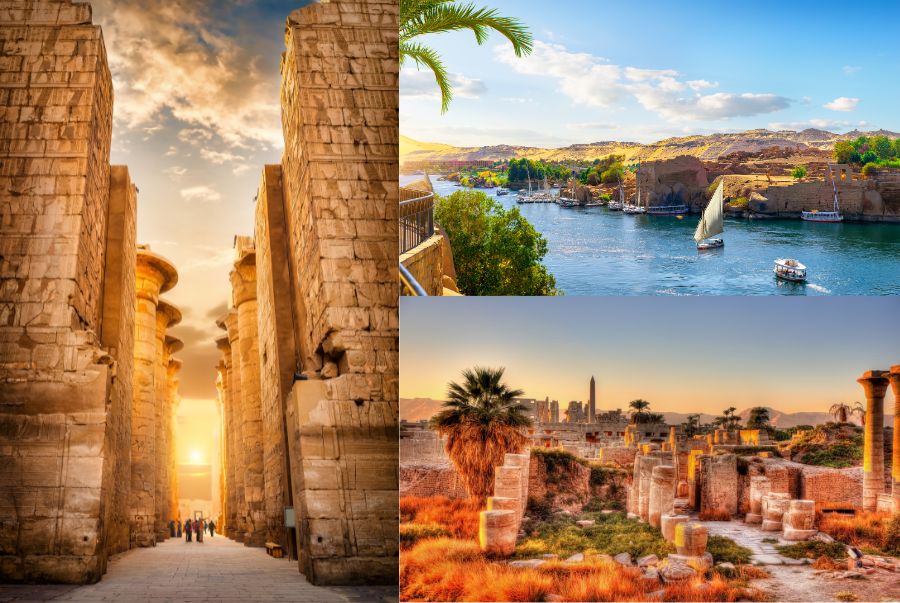 Khí hậu Ai Cập mang đặc trưng vùng sa mạc cận nhiệt đới với nền nhiệt cao quanh năm và độ ẩm thấp