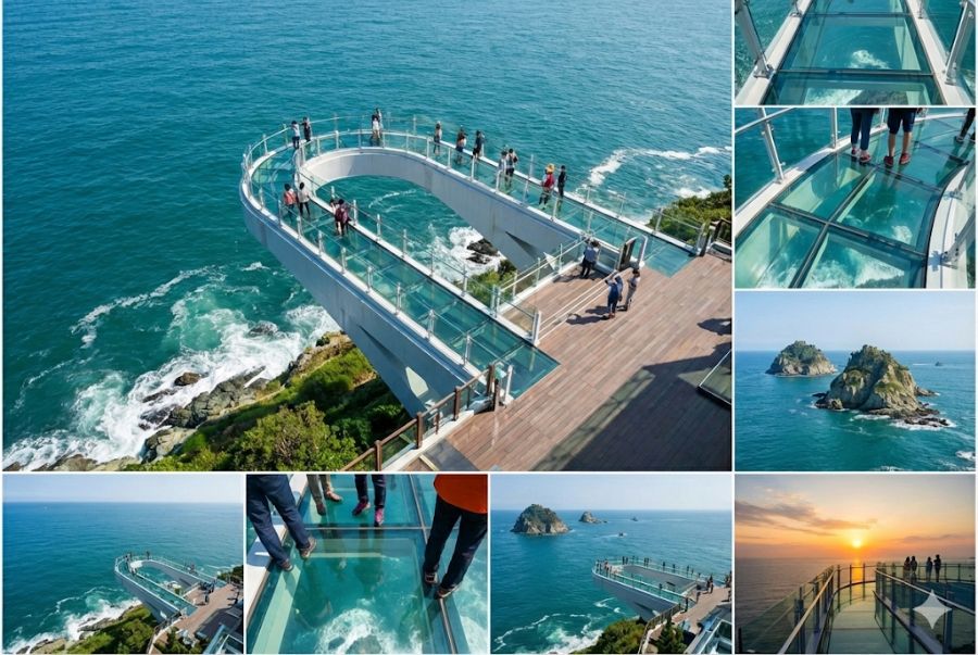 Toàn cảnh sự độc đáo của Skywalk Oryukdo hùng vĩ