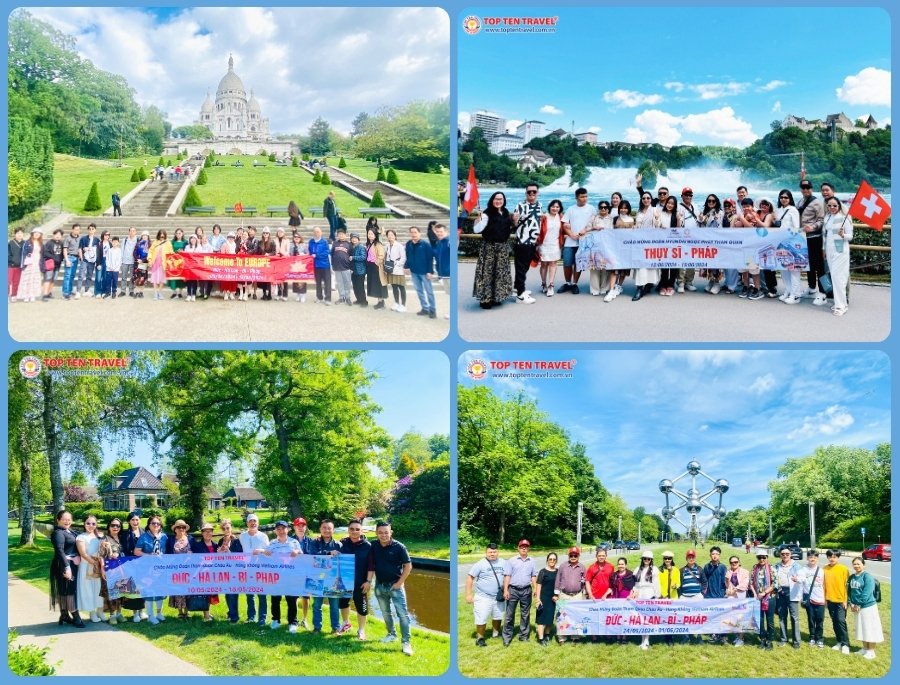 Các đoàn khách du lịch Châu Âu của Top Ten Travel khám phá các địa điểm du lịch nổi tiếng trong xuyên suốt hành trình