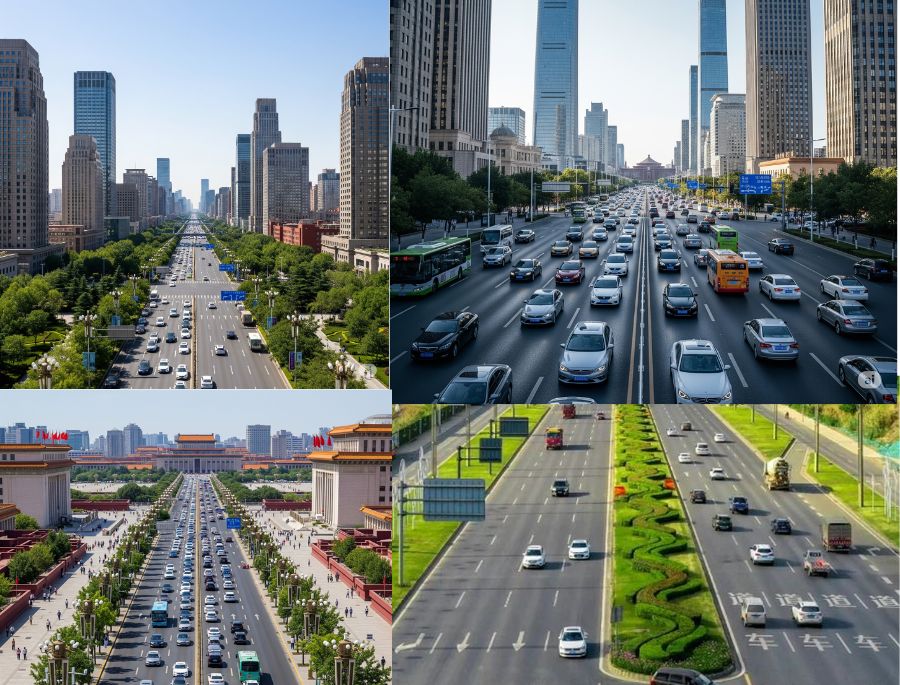 Đại lộ Trường An sừng sững vươn mình như một biểu tượng không thể tách rời của Bắc Kinh Trung Quốc