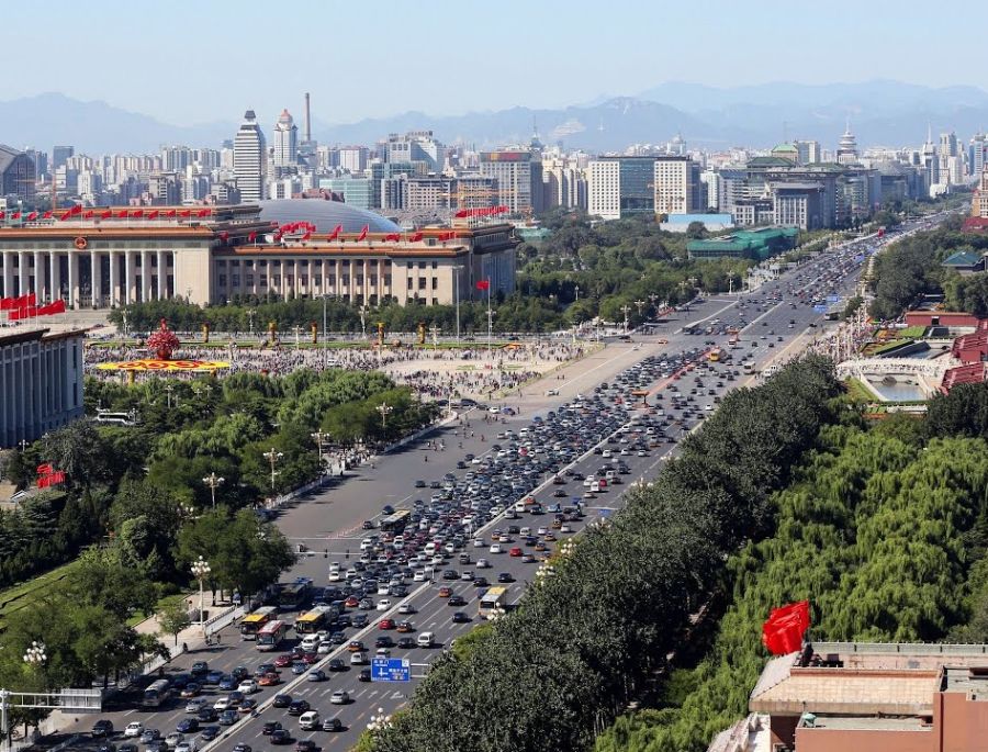 Hình ảnh Đại lộ Trường An đã được quy hoạch và mở rộng một cách ngoạn mục