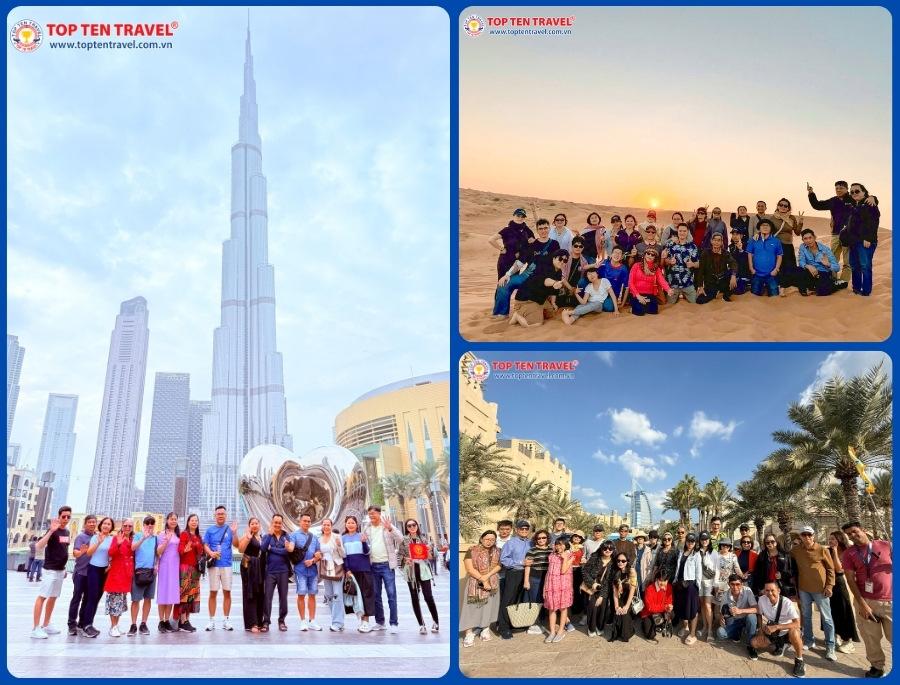 Đoàn Top Ten Travel khám phá các địa điểm đẹp khi đi du lịch Dubai