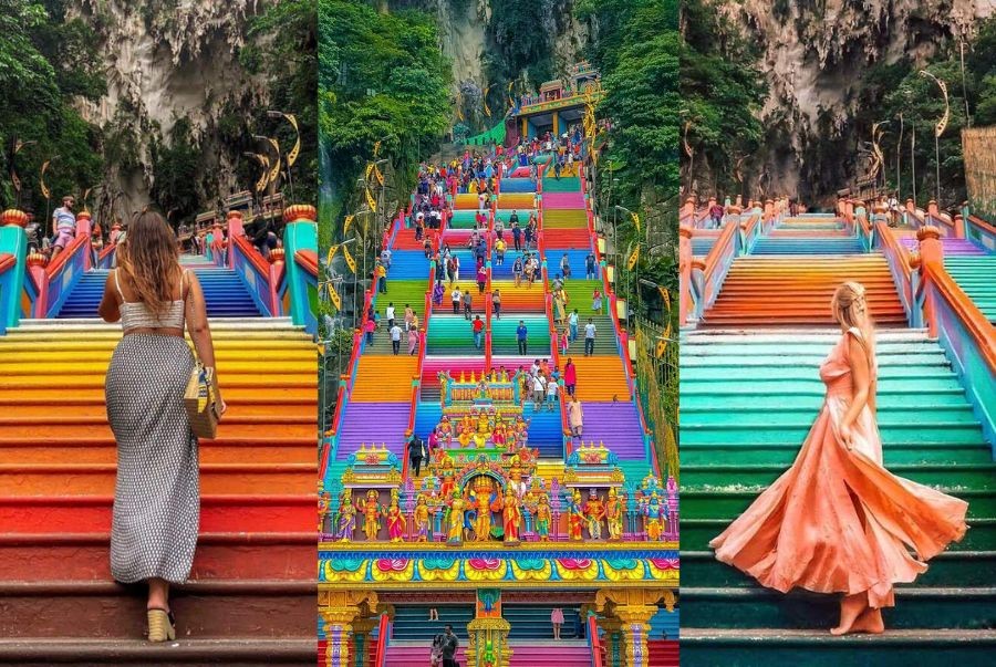 Bậc thang nhiều sắc màu tạo nên điểm check in rực rỡ nhất Kuala Lumpur