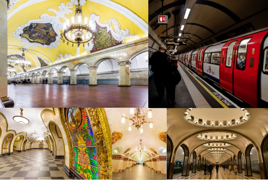 Tàu điện ngầm Moscow còn được mệnh danh là cung điện dưới lòng đất