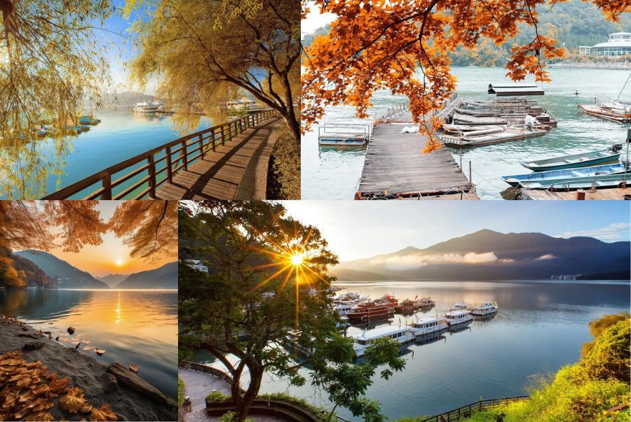 Hồ Nhật Nguyệt (Sun Moon Lake) mùa thu đẹp như một bức tranh thủy mặc khiến ai cũng muốn ngắm nhìn