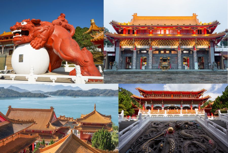 Đền Wenwu (Văn Võ Miếu) là điểm đến tâm linh được nhiều du khách ghé thăm khi đi du lịch Đài Loan mùa thu