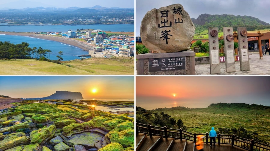 Đỉnh Seongsan Ilchulbong là một kỳ quan thiên nhiên hùng vĩ được nhiều tín đồ du lịch Hàn Quốc yêu thích