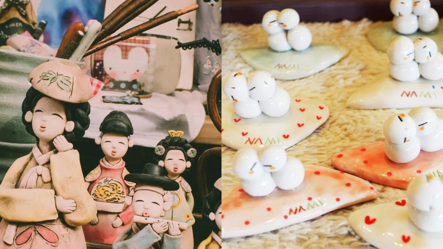 Trên đảo Nami có nhiều cửa hàng bán đồ lưu niệm độc đáo, phản ánh nét đặc trưng của hòn đảo và văn hóa Hàn Quốc