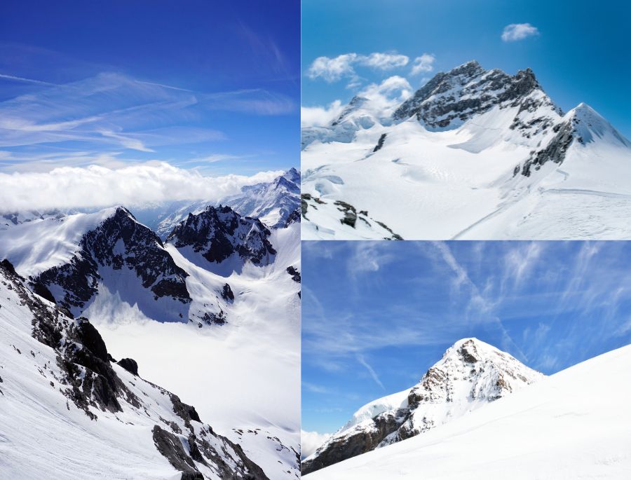 Núi tuyết Jungfrau sở hữu độ cao 4.158 mét so với mực nước biển với tuyết trắng bao phủ quanh năm