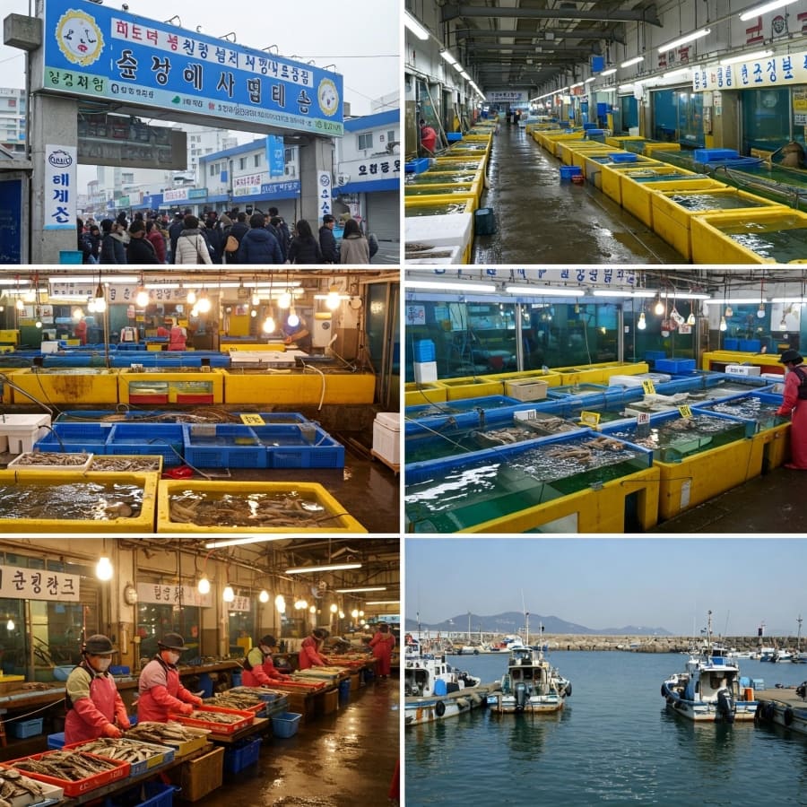 Tham quan chợ hải sản Jagalchi chắc hẳn sẽ mang lại cho bạn thật nhiều trải nghiệm tuyệt vời về một chuyến du lịch Hàn Quốc đầy thú vị