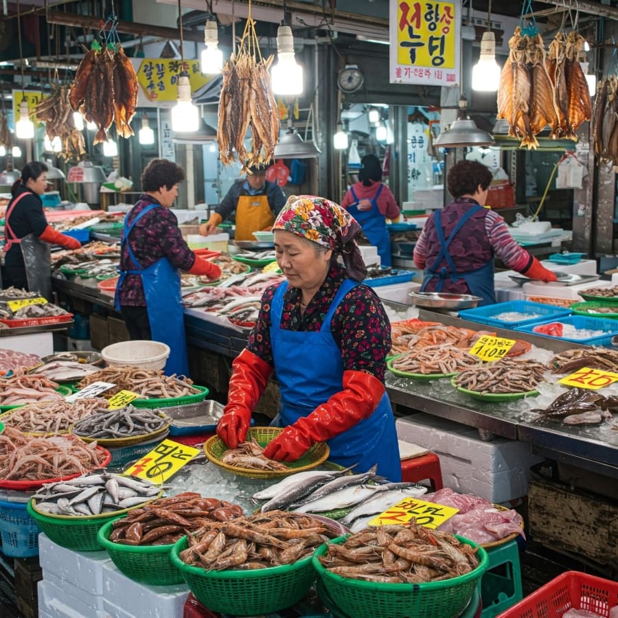 Chợ hải sản Jagalchi không chỉ là điểm đến lý tưởng cho những ai yêu thích ẩm thực, mà còn là nơi để khám phá văn hóa ngư dân đặc trưng của Busan
