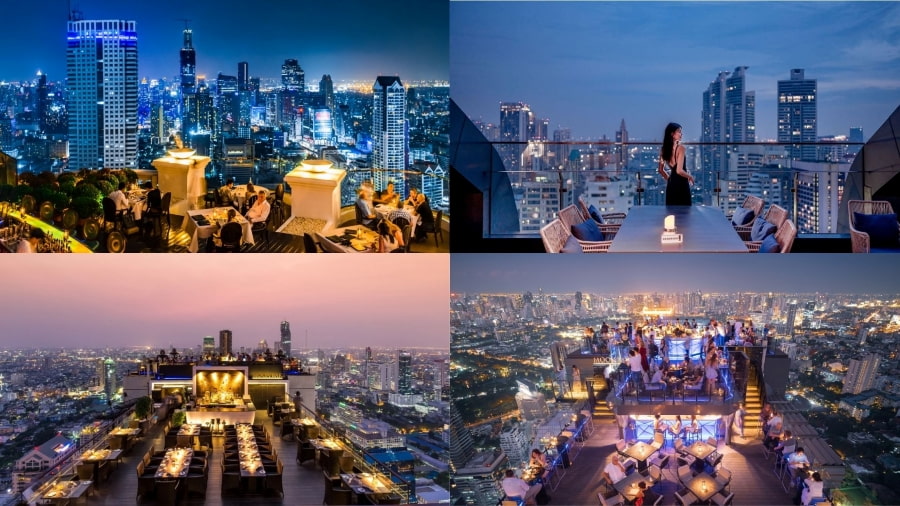Rooftop bar chắc hẳn sẽ là một trong những trải nghiệm mà bạn không thể bỏ qua khi đến Bangkok về đêm