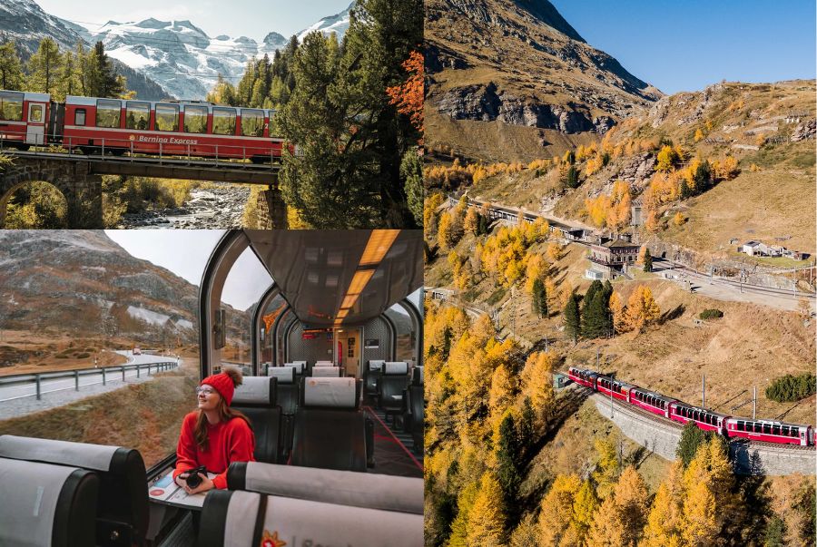Bernina Express là một hành trình đầy phấn khích với những trải nghiệm tuyệt vời