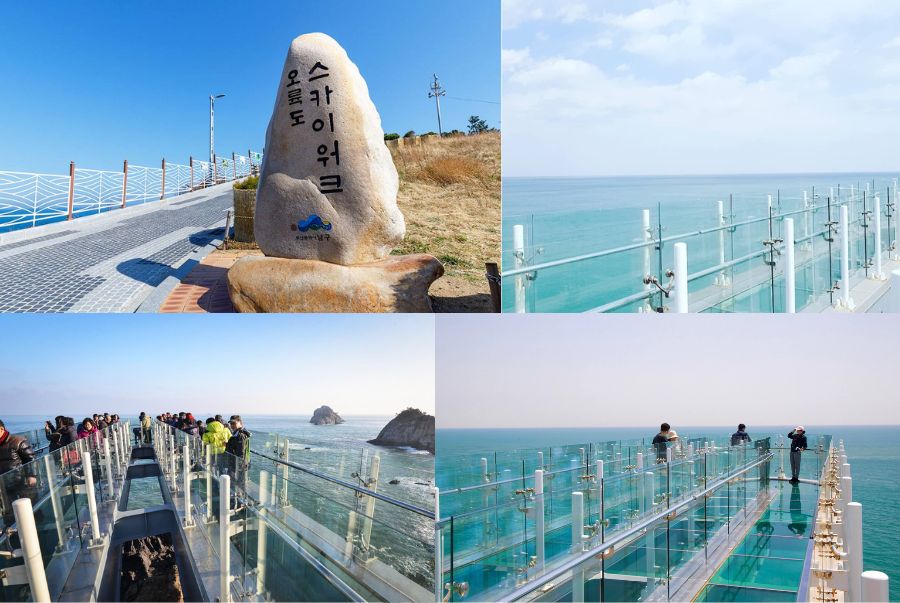 Oryukdo Skywalk sở hữu lối đi bằng kính có hình cong dài gần 15 mét