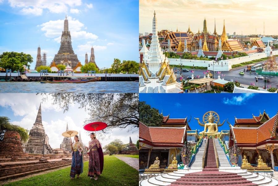 Thái Lan được mệnh danh là xứ sở chùa Vàng nên đây là điểm đến lý tưởng để du khách có thể viếng chùa cầu bình an cho năm mới