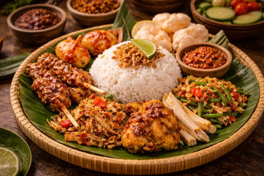 Nasi Campur là món cơm tổng hợp đặc trưng của Bali