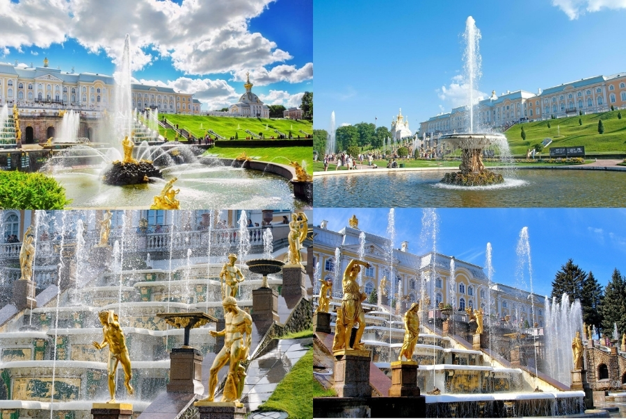 Hệ thống phun nước chính là điểm nhấn của Cung điện Mùa Hè