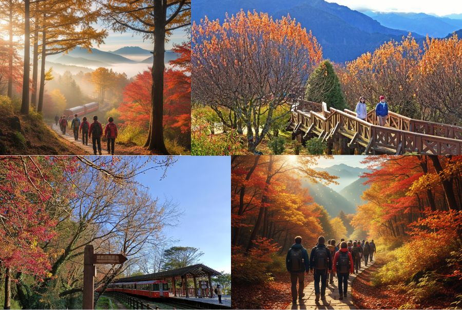 Alishan được ví như thiên đường mùa thu với những cung đường trekking tuyệt đẹp