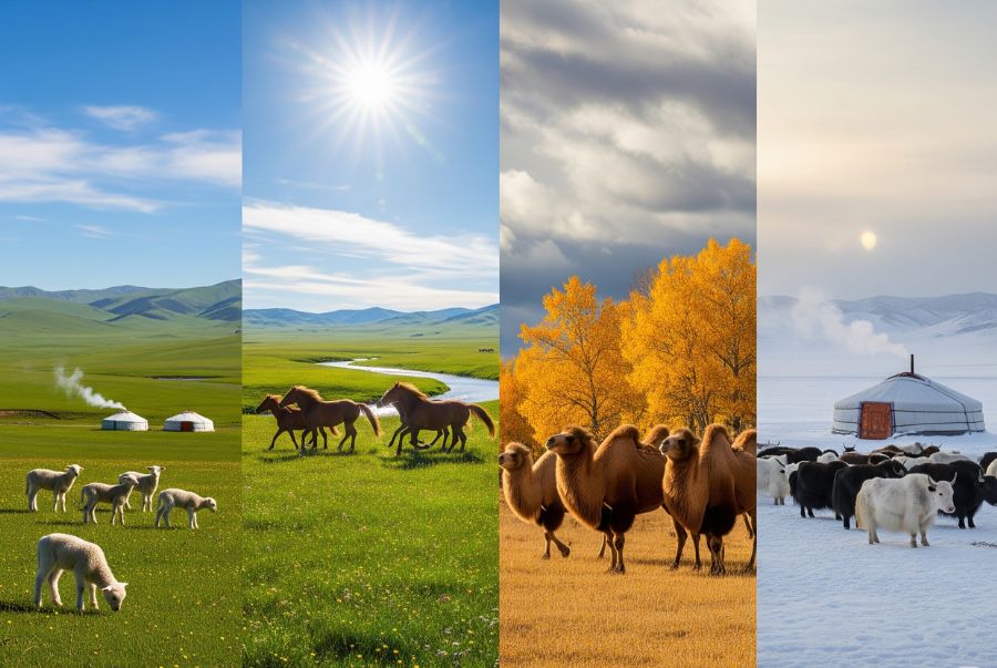 Vẻ đẹp của Mông Cổ qua bức tranh 4 mùa xinh đẹp