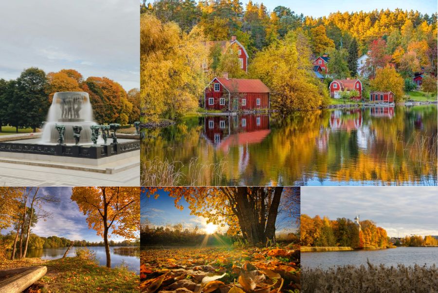 Bắc Âu mùa thu có thời tiết lạnh sớm và thường có tuyết nhẹ ở vùng cao