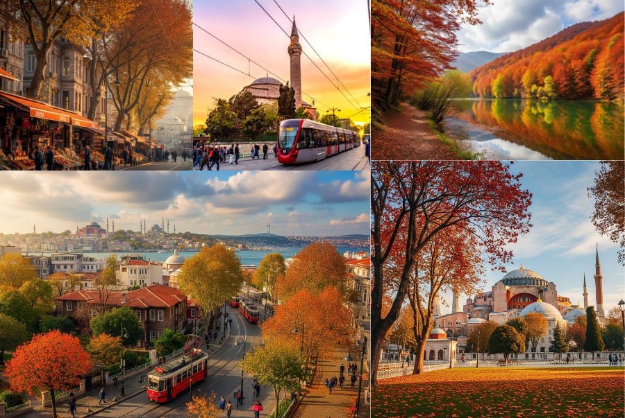 Khung cảnh ngập tràn lá đỏ, lá vàng tại thổ Nhĩ Kỳ mùa thu