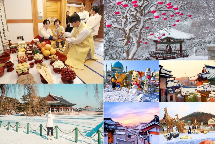Du lịch Seoul dịp Tết là thời điểm vàng để du khách co thể cảm nhận được sự giao thoa giữa truyền thống và hiện đại