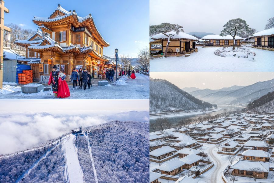Khung cảnh tựa như thiên đường tuyết tại Hàn Quốc
