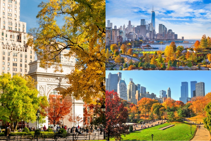 Mùa thu New York bắt đầu vào tháng 9 kéo dài đến hết tháng 11