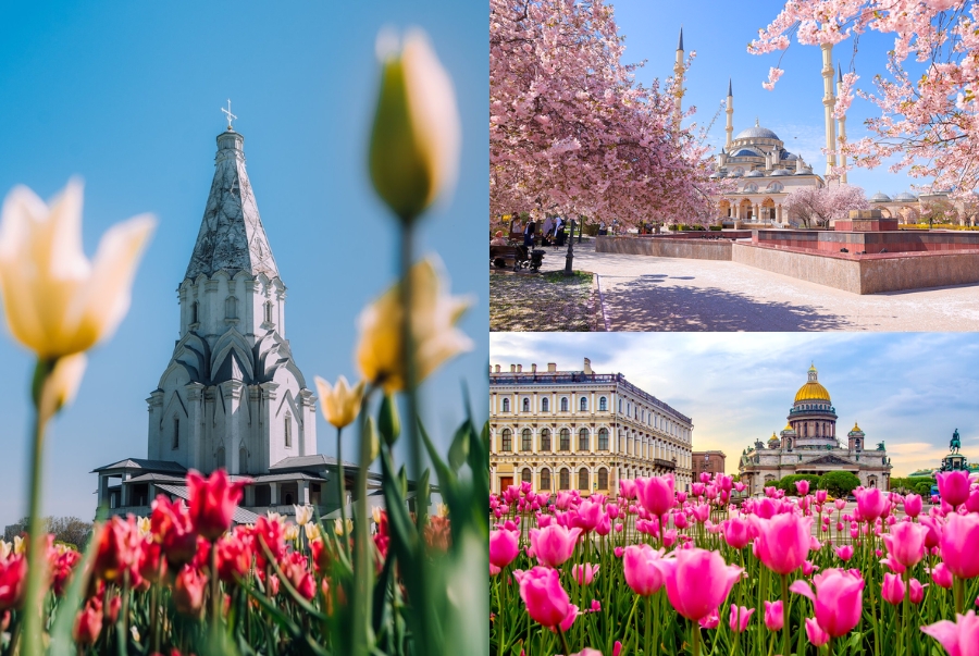 Nhiệt độ trung bình trong mùa xuân từ 5 đến 15 độ