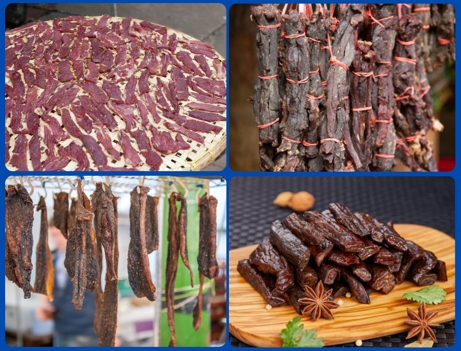 Thịt trâu khô là một đặc sản hấp dẫn được tẩm ướp với gia vị đậm đà của người dân bản địa Lệ Giang