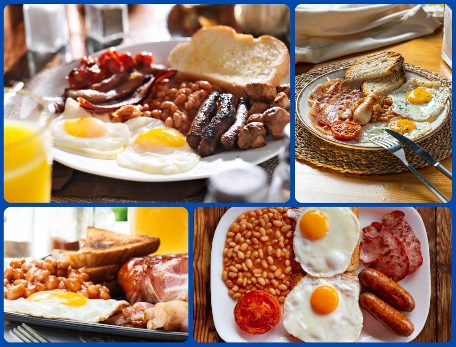 Bữa sáng thường bao gồm nhiều loại nguyên liệu khác nhau