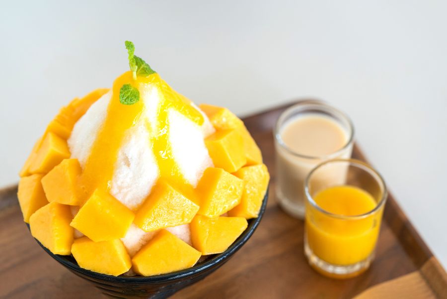 Giá mỗi phần đá bào xoài dao động từ 90 đến 160 Đài tệ