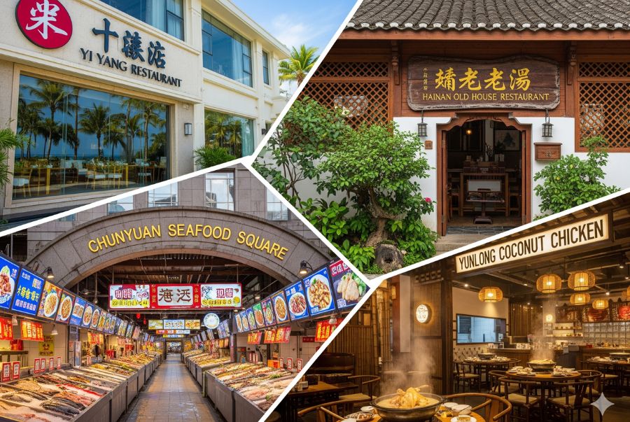 Một số các nhà hàng nổi tiếng tại khu vực Đảo Hải Nam