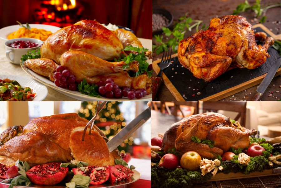 Gà Tây là món ăn không thể thiếu trong các bữa tiệc mùa giáng sinh