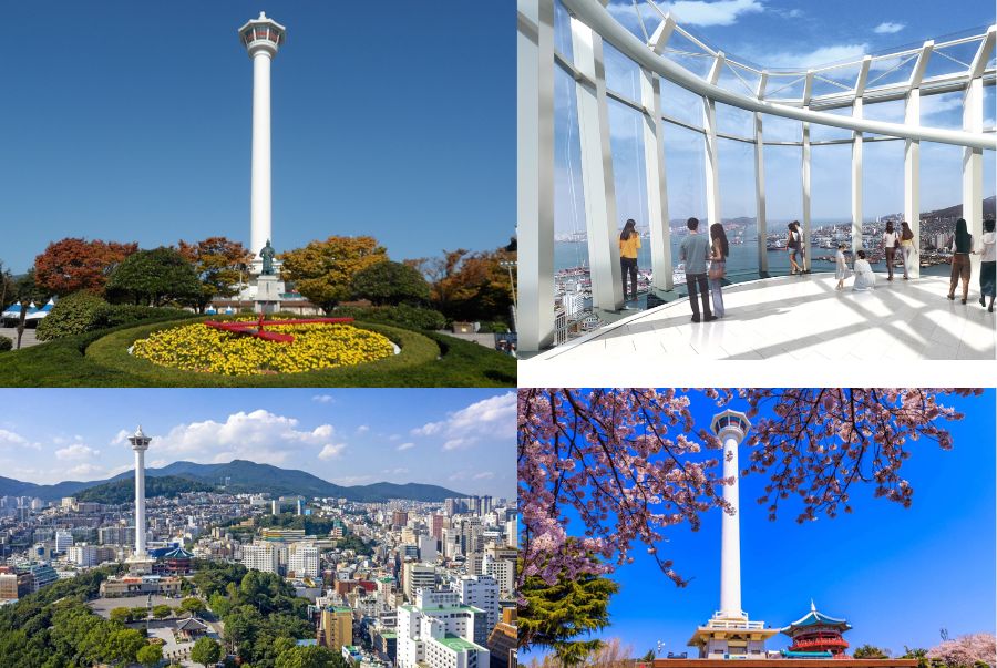 Busan Tower gây ấn tượng với độ cao lên đến 120m