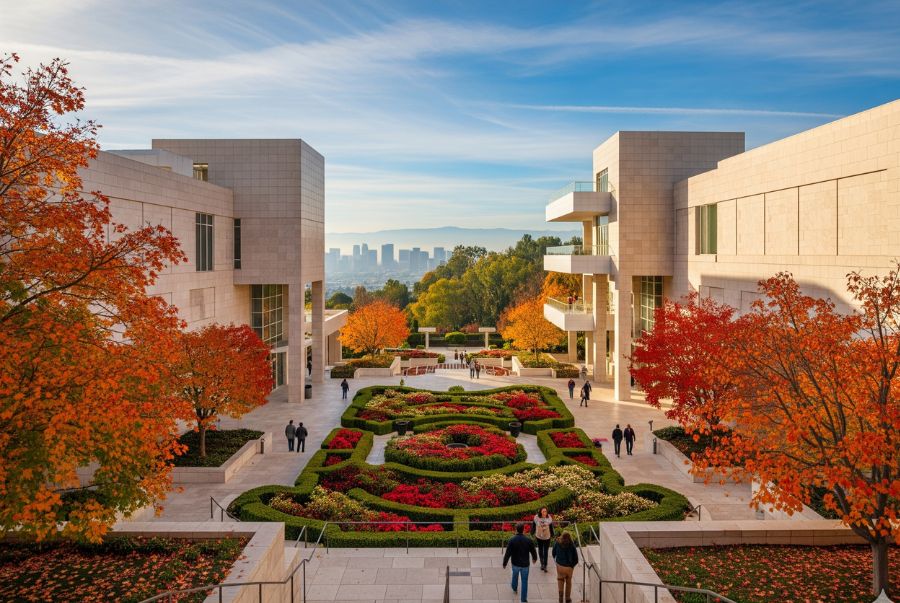 The Getty Center được ví như một tác phẩm kiến trúc đương đại độc đáo giữa lòng thiên nhiên