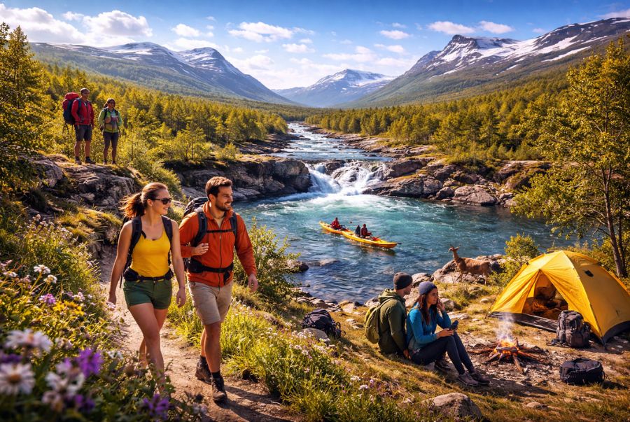 Abisko gây ấn tượng mạnh với những dãy núi trùng điệp cùng vô số các hoạt động thú vị