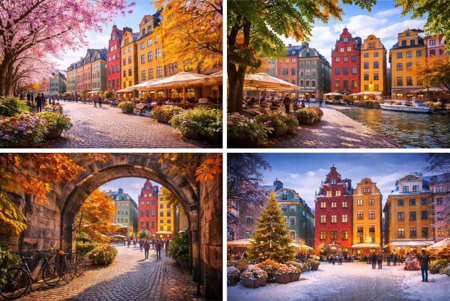 Gamla Stan được xem là trái tim lịch sử của Stockholm với vẻ đẹp suốt 4 mùa