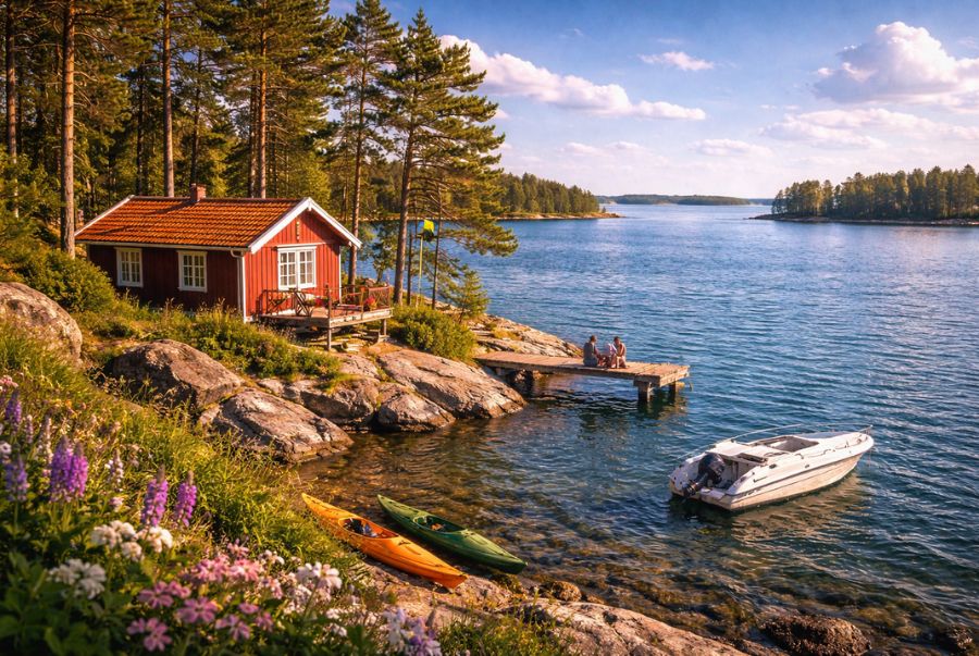 Vẻ đẹp bình yên tại khu vực Hồ Vänern